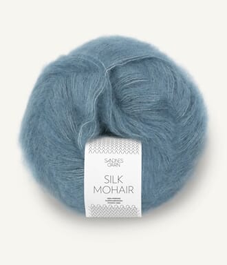Silk Mohair Blå Tåke