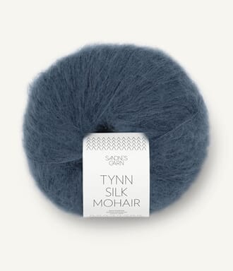 Tynn Silk Mohair dyp blå