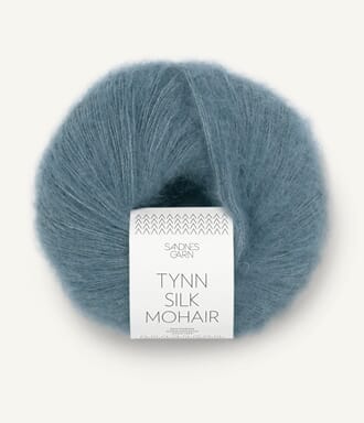 Tynn Silk Mohair isblå