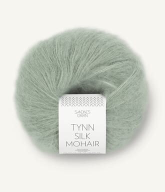 Tynn Silk Mohair Lys Grønn