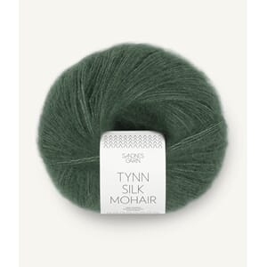 Tynn Silk Mohair Dyp skoggrønn