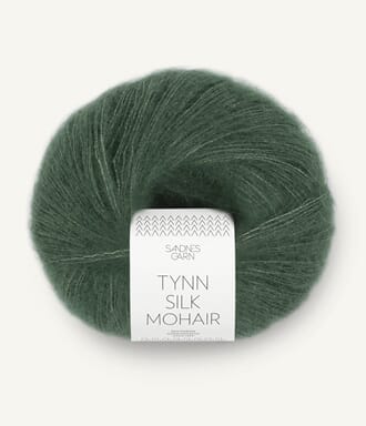 Tynn Silk Mohair Dyp skoggrønn