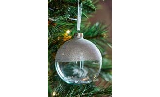 RM julekule It`s christmas time ornament, sølv