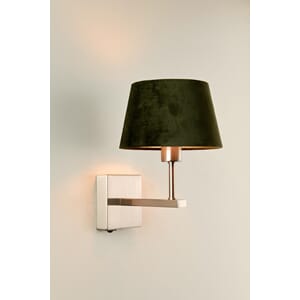 Vegglampe Mango u/skjerm. Stål